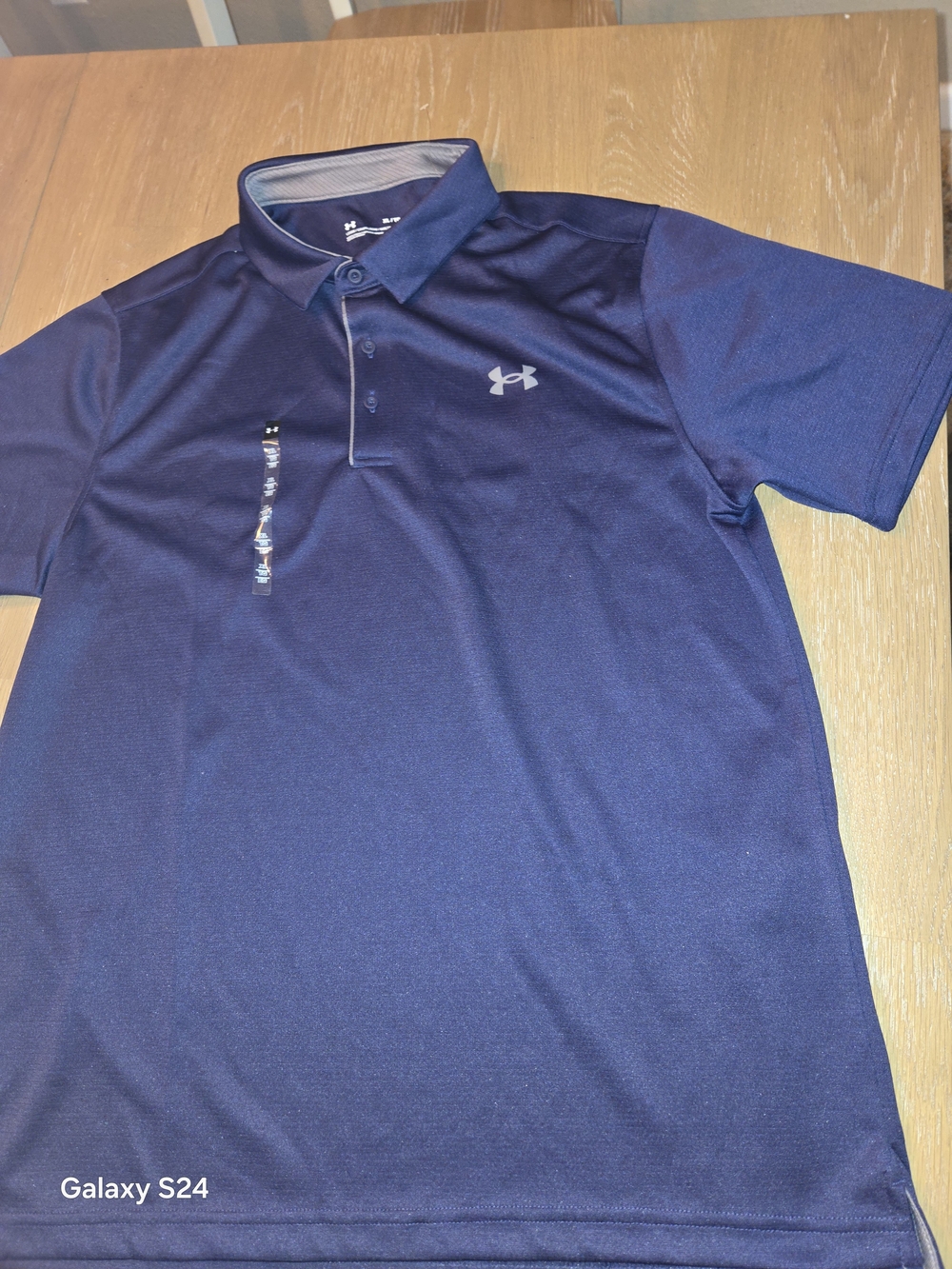 Under Armour Men’s Navy Blue Polo Shirt with Logo Sz XL New